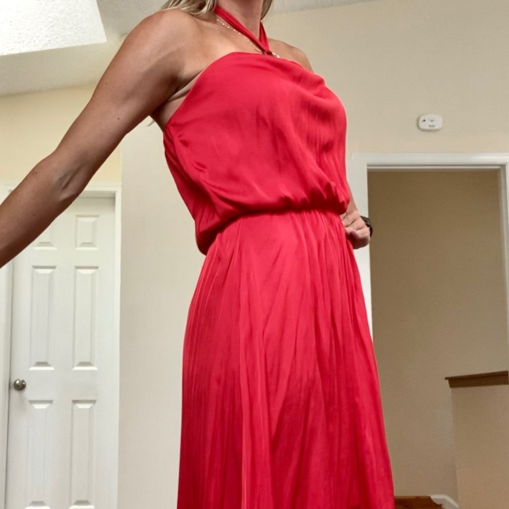 Elegant red cocktail dress